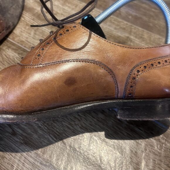 Cole Haan Oxford Shoes Men's 8.5 D Brown Cap Toe Leather USA Made Lace Up Dress - Picture 11 of 16